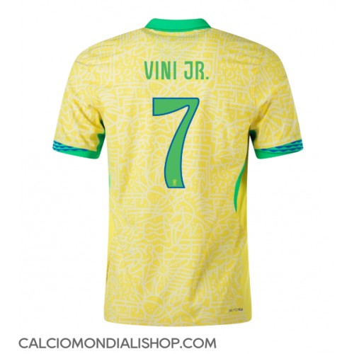 Maglie da calcio Brasile Vinicius Junior #7 Prima Maglia Copa America 2024 Manica Corta